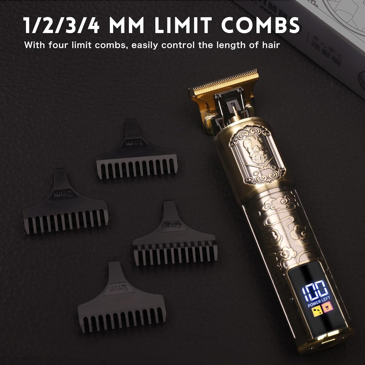 Beard Hair Trimmer for Men Professional, Grooming Cutting Kit, Mustache T Blade Liners Trimmer Electric Shavers, Cordless Zero Gapped Edgers Clippers Barber Supplies, Gifts for Men