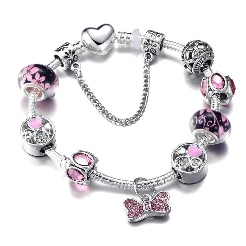 Pink Bow Bracelet